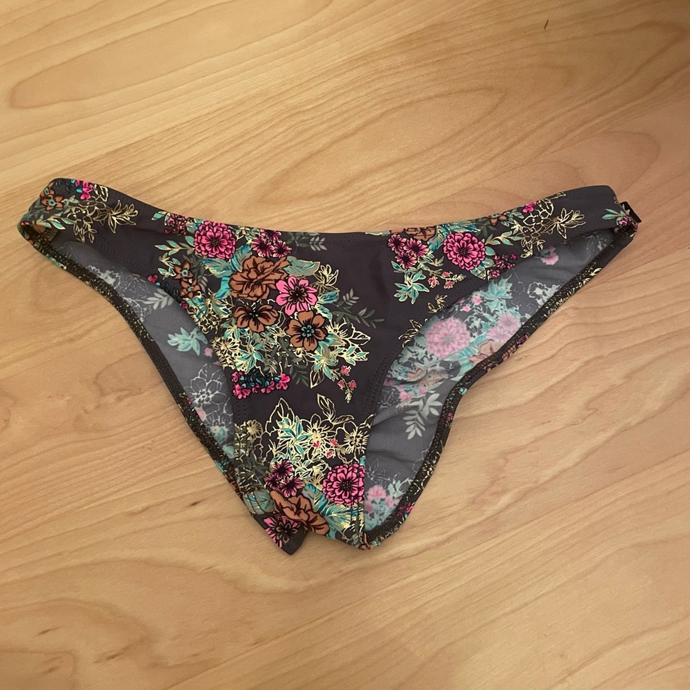 Cleo the Hurricane Gunmetal Garden scanty panty for pole fitness